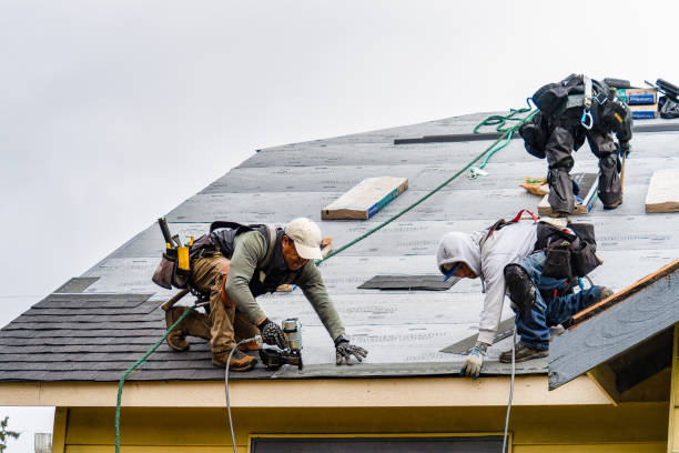 Professional Emergency Roof Repair technician working in Wellsburg, NY